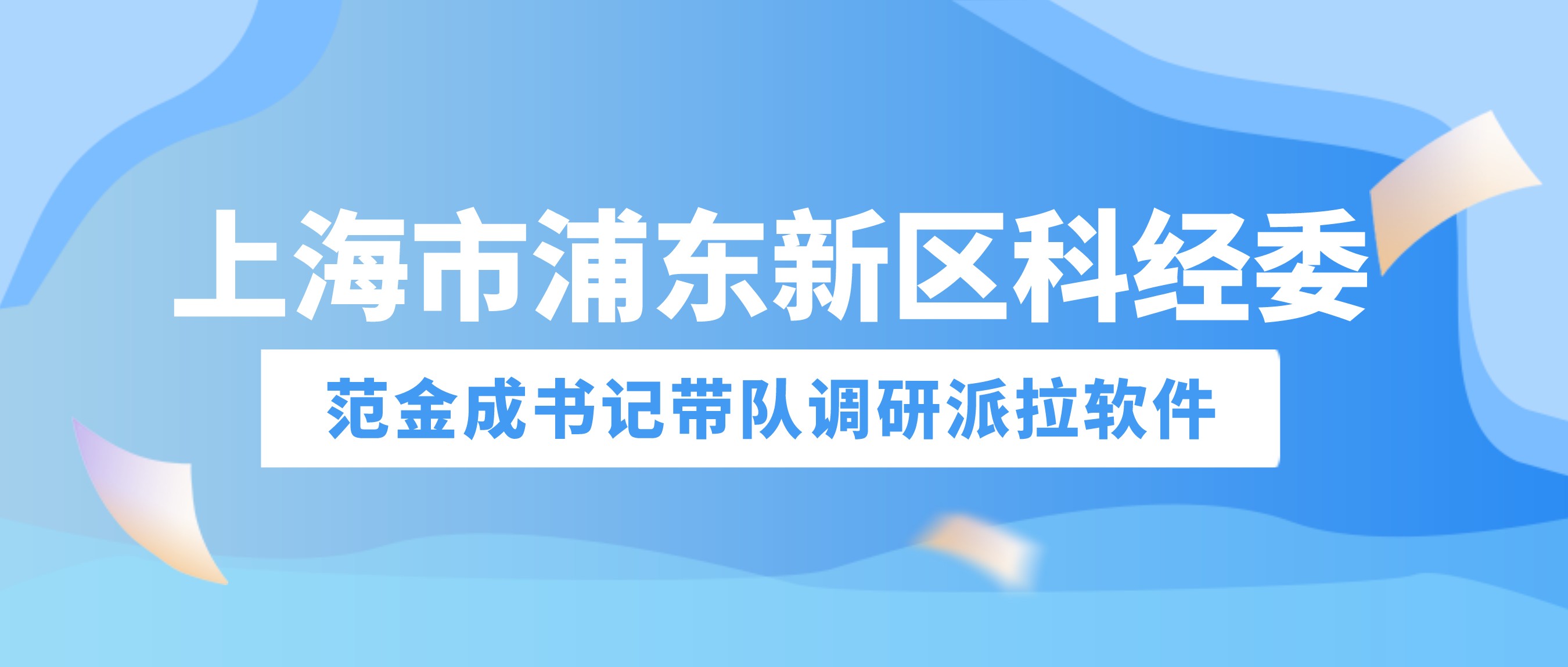 上海市浦东新区科经委范金成书记带队调研派拉软件